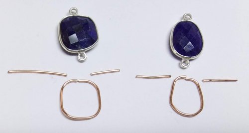 Judy Larson's Diamonds, Emeralds, and Sapphires, Oh My.  - , Contemporary Wire Jewelry, Butane Torch, Soldering, Solder, sapphire earrings